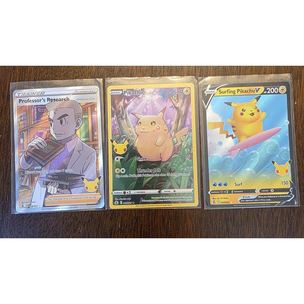 25th Anniversary Pokémon TCG set of 3